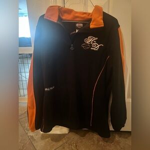 Harley-Davidson Black and Orange Jacket